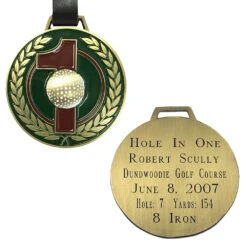 Personalized Brass Hole-In-One Bag Tag