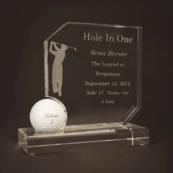 Crystal Hole In One Award