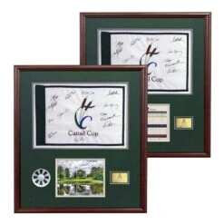 Framed Hole In One Pin Flag & Scorecard Shadow Box