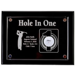 Hole-In-One 9x12 Floating Acrylic Plaque - Black