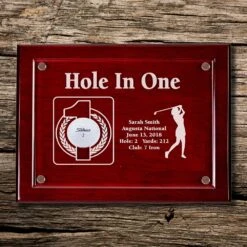 Hole-In-One 9x12 Floating Acrylic Plaque - Cherry -Ampere shop hole in one 9x12 floating acrylic plaque cherry 51