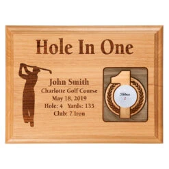 Hole-In-One 9x12 Laser Etched Plaque