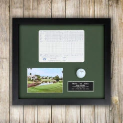 Hole-In-One Ball, Photo, And Scorecard Shadowbox -Ampere shop hole in one ball photo and scorecard shadowbox 49