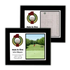 Hole In One Horizontal Laminated Plaque - Black