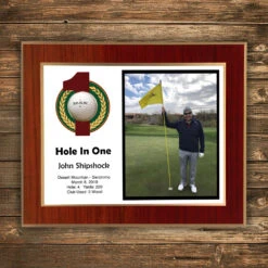 Ampere shop -Ampere shop hole in one horizontal laminated plaque red mahogany 52