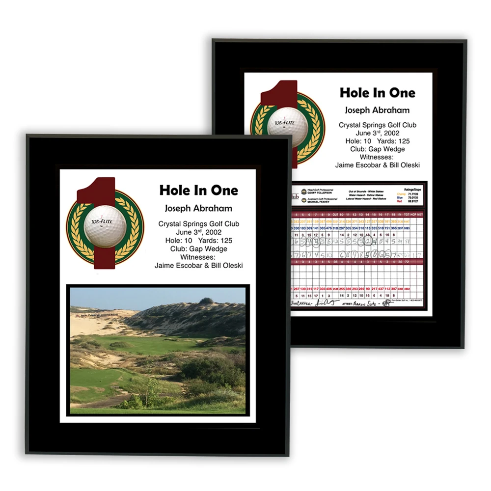Hole In One Laminated Plaque - Black 3 Hole In One Laminated Plaque - Black