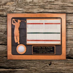 Hole-In-One Photo/Scorecard Sandcarved Plaque -Ampere shop hole in one photo scorecard sandcarved plaque 36