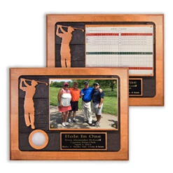 Hole-In-One Photo/Scorecard Sandcarved Plaque
