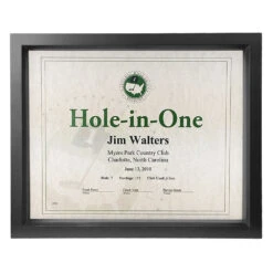 Hole-In-One Black Shadow Box Certificate Frame