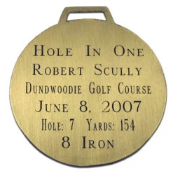 Ampere shop -Ampere shop personalized brass hole in one bag tag 36