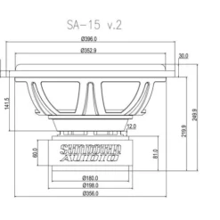 SUNDOWN AUDIO SA V2 15" Subwoofer | 1000W RMS DVC - 4 OHM -Ampere shop sundown audio sundown audio sa v2 15 1000 watts rms dvc 4ohm 39342.1659004908